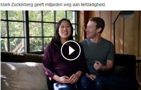 Video liefdadigheid Mark Zuckerberg
