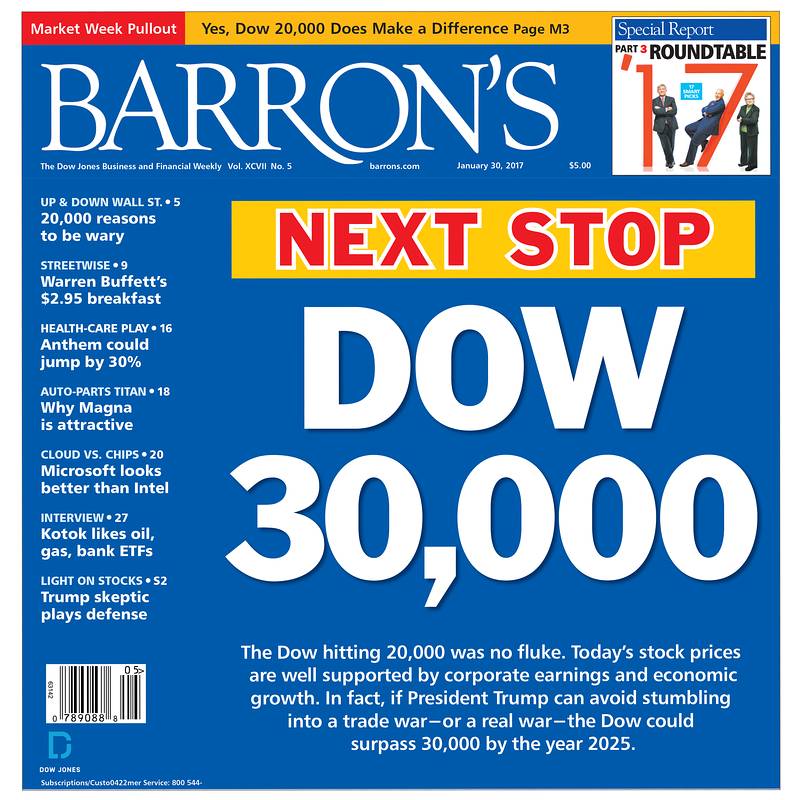Barron's cover - DOW 30K