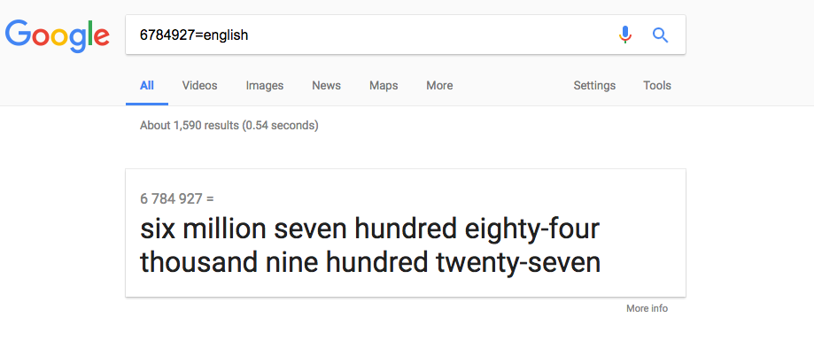 Google getal uitspreken