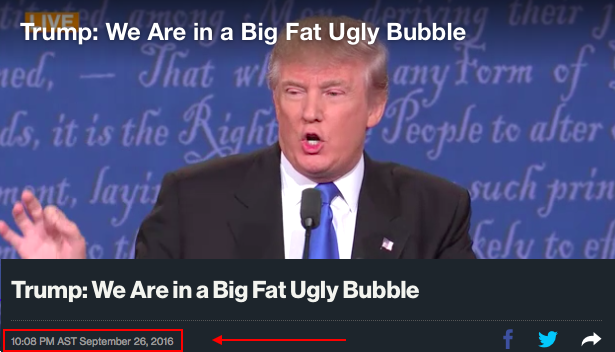 trump bubble
