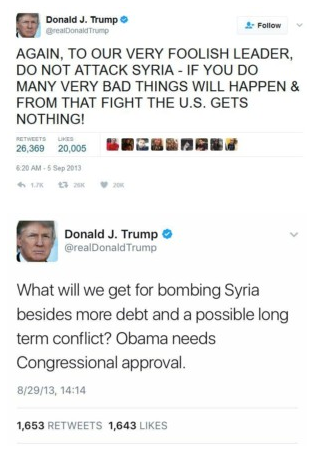 Tweets Trump Syrië